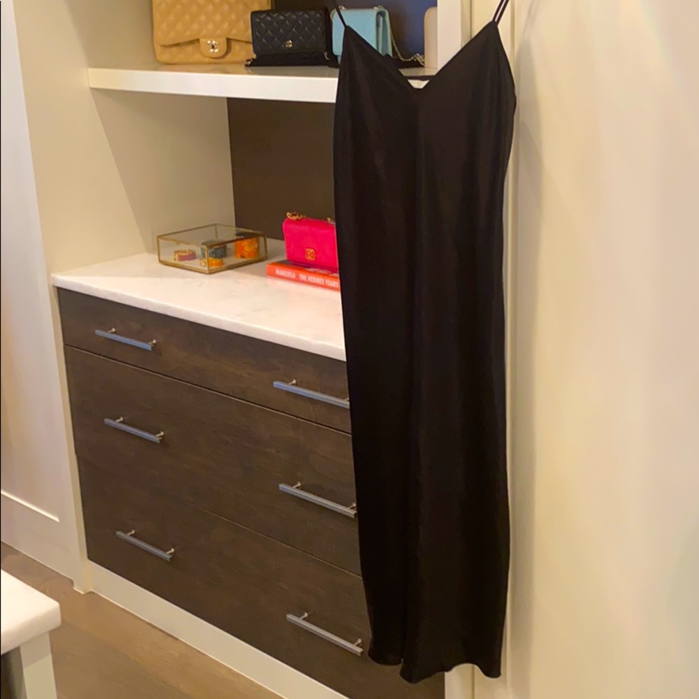 Black Vince Slip Midi Dress